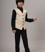 Boys beige waistcoat