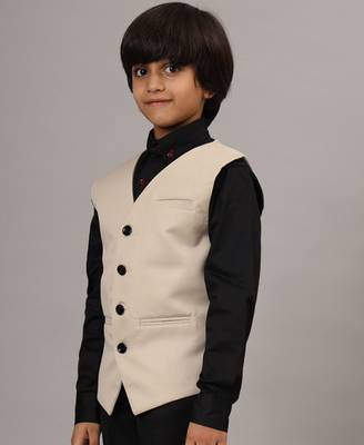 Boys beige waistcoat 3