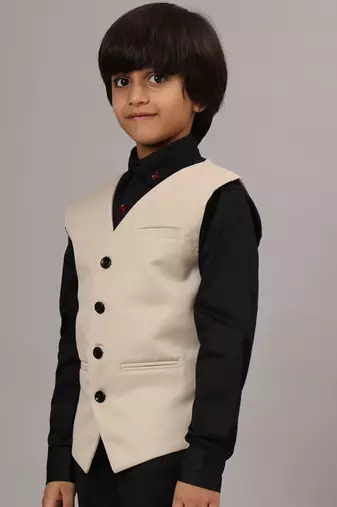 Boys beige waistcoat