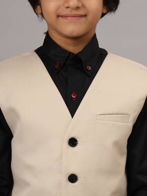 Boys beige waistcoat 4