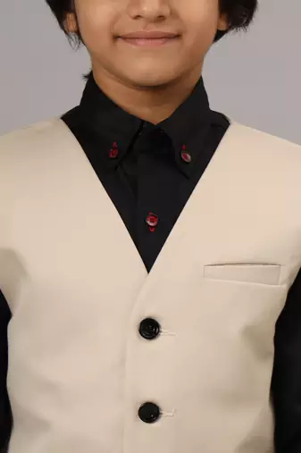 Boys beige waistcoat