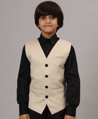 Boys beige waistcoat 5