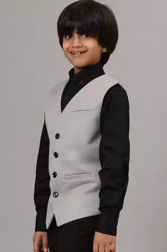 Boys light grey waistcoat
