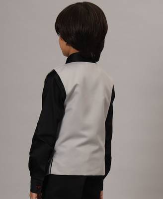 Boys light grey waistcoat 3
