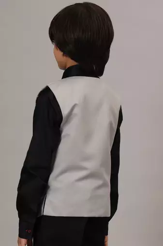 Boys light grey waistcoat