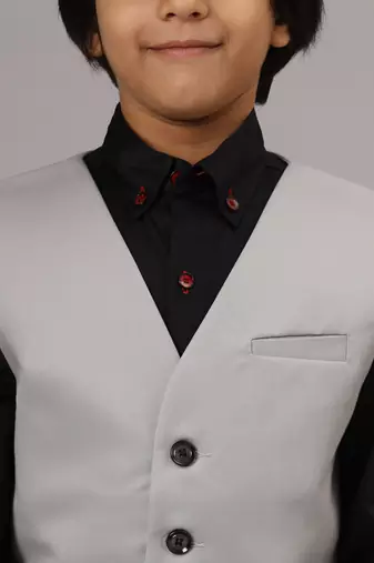Boys light grey waistcoat