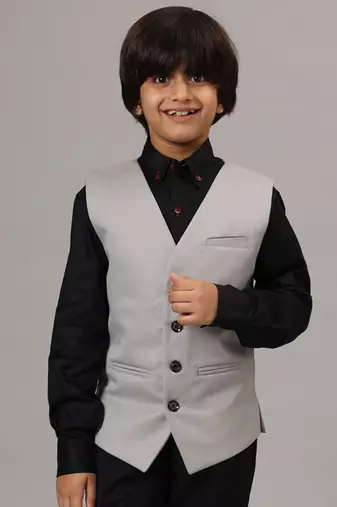 Boys light grey waistcoat