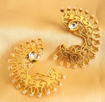 Lovely Goldplated Designer Party Wear Earrings 1