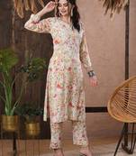 Hand Embroidered White Cotton Lucknowi Chikankari Indian Women Co-Ord Set