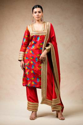 Suit with palazzo, dupatta 1