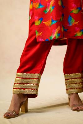 Suit with palazzo, dupatta 4