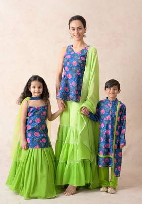 Kurti with tiered gharara 4