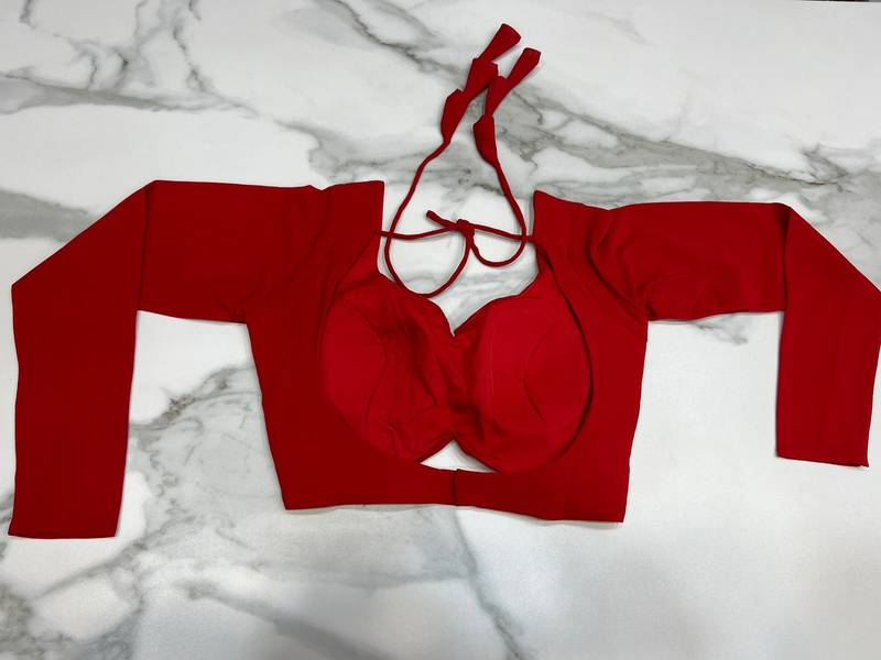 Plain Red Colour Fox Georgette Circular Stitched Lehenga Choli 