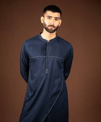Navy blue modal cotton kurta 2
