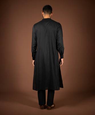 Black modal cotton kurta 4