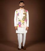 Peach linen satin bandi