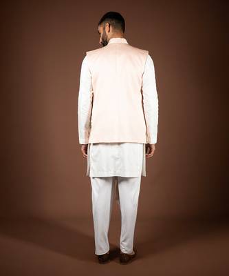Peach linen satin bandi 4