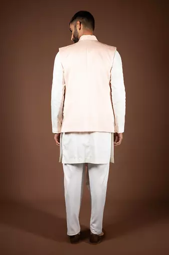 Peach linen satin bandi