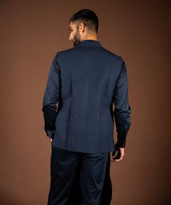 Navy blue linen bandi 3