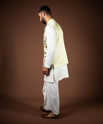 Light green linen satin bandi 5