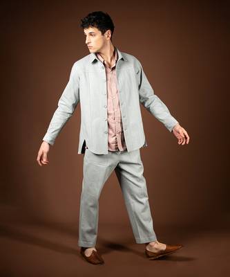 Ice blue denim jacket 1