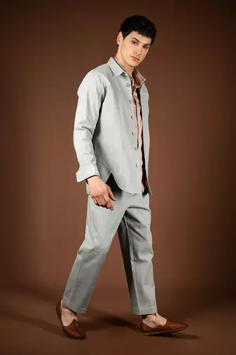 Ice blue denim jacket