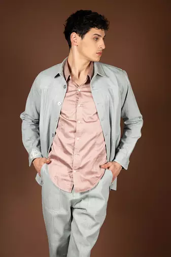 Ice blue denim jacket