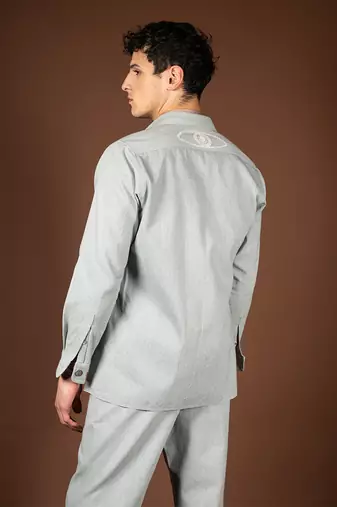 Ice blue denim jacket
