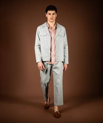 Ice blue denim jacket 1