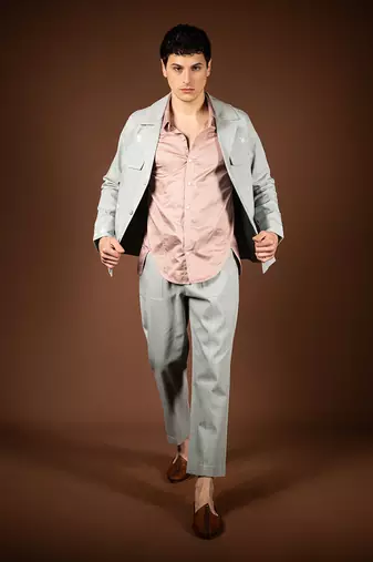 Ice blue denim jacket