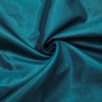 Women's teal blue position work viscose organza dress material 3