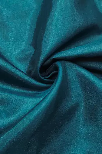 Women's teal blue position work viscose organza dress material