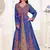 Navy Blue & Inner White color Full Sleeves Handmade Moroccan Kaftan
