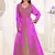 Purple & Inner White color Full Sleeves Handmade Moroccan Kaftan