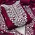 Burgandy Chanderi Cotton White Embroidered Lucknowi Chikankari Style Salwar Suit Dress Material Dupatta