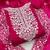 Rani Pink Chanderi Cotton White Embroidered Lucknowi Chikankari Style Salwar Suit Dress Material Dupatta