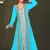Cyan color Full Sleeves Handmade Moroccan Kaftan