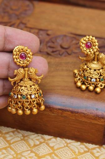 Designer matte finish earrings