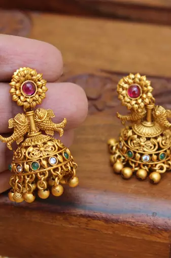 Designer matte finish earrings