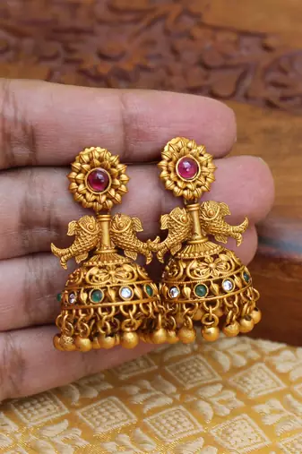 Designer matte finish earrings