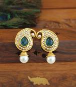 Designer gold plated mango earrings