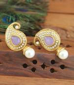 Designer gold plated mango earrings