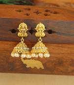 Designer matte finish  temple earrings