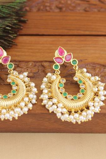 Designer gold plated earrings