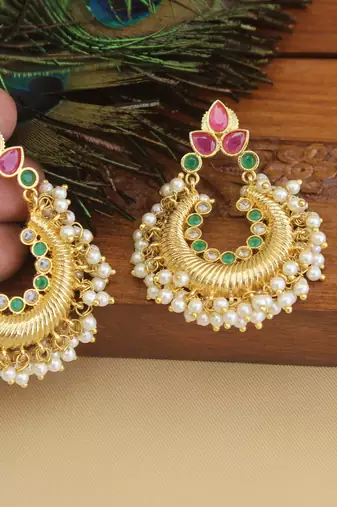 Designer gold plated earrings