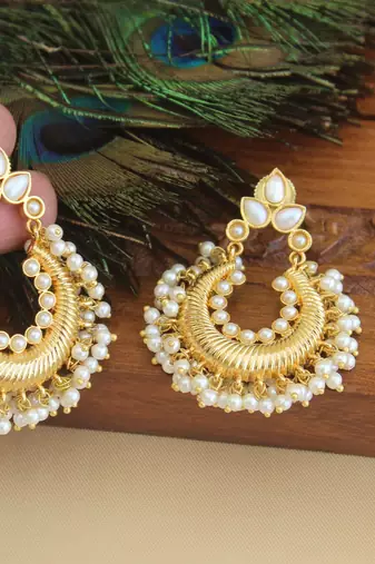 Designer gold plated earrings