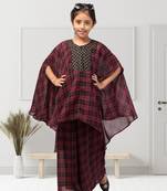 Mushkiya 2 Pieces Set- kaftan Top with Pallazo for Girls, MULTI