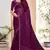 Embellished Chinon Chiffon Saree In Purple With Matching Blouse Piece