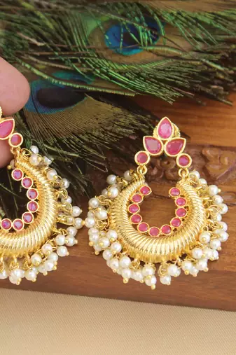 Designer gold plated earrings