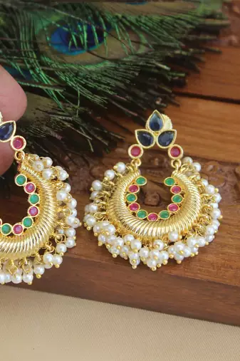 Designer gold plated earrings